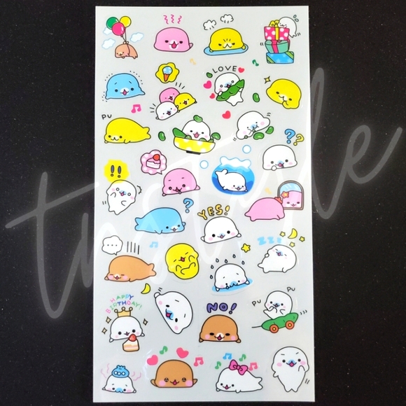 ⭐️3/$20⭐️ Adorable Mamegoma Transparent Sticker Sheets - Picture 4 of 7